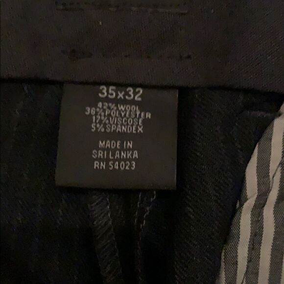 NWOT men’s gap tailored pin strip black pants - Picture 3 of 5